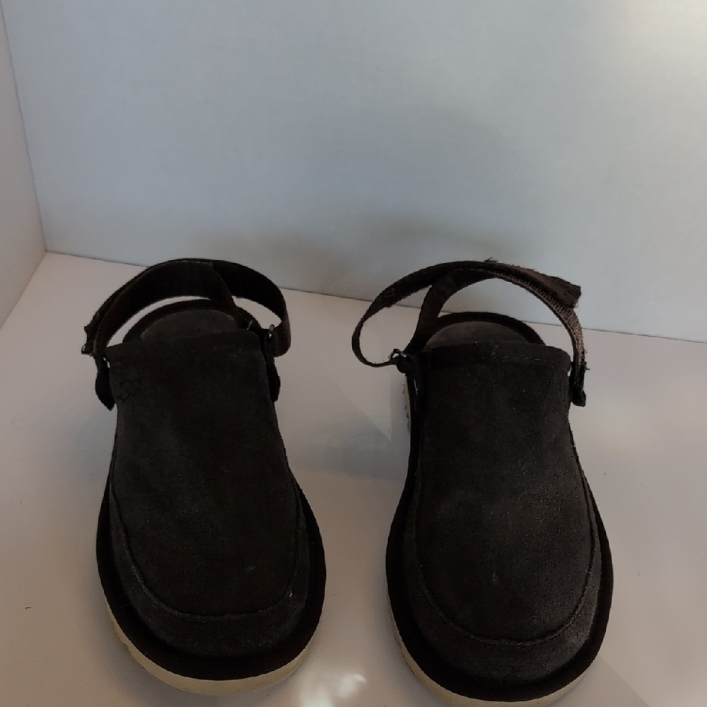 UGG Chocolate Brown Suede Sandals